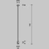 Крепление потолочное MAYTONI LONG FLARITY TRA159С-S1-BS одинарное 700мм латунь TRA159C-S1-BS